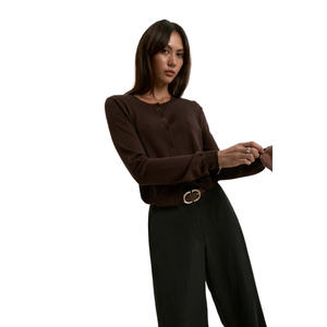 Cárdigan de Lujo de Seda Merino para Mujer, Suéter de Punto Fino con Botones, Tacto Suave, Elegante, Esencial para el Uso Diario - Product Image 3