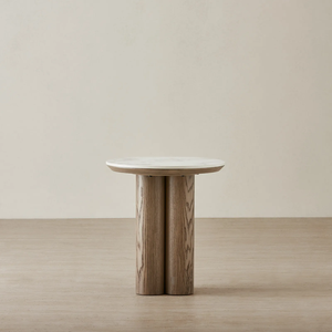 Marble Top Wooden Coffee Table – Elegant <b>Solid</b> <b>Wood</b> Center Table for Living Room Decor - Product Image 5