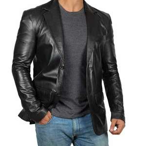 Men’s <b>Sheepskin</b> Leather <b>Jacket</b> – 1.0mm Slim Fit, Winter YKK Zipper Windproof Custom Logo OEM ODM Wholesale - Product Image 4