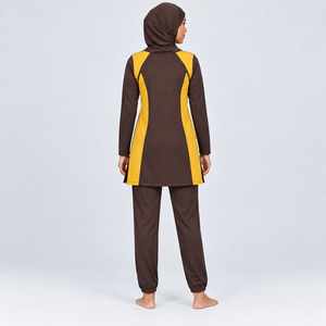 Ensemble burkini islamique modeste 3 pièces pour femmes musulmanes, manches longues, couvrant entièrement le corps, tenue de plage modeste, ensemble burkini 3 pièces - Product Image 2