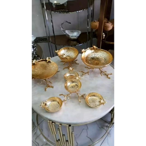 Handmade Gold Metal <b>Cake</b> Platter Set 7 Pieces Round <b>Stand</b> With Branch Base For Elegant Display <b>Cake</b> <b>Stand</b> And Cup <b>Cakes</b> <b>Stand</b> - Product Image 1