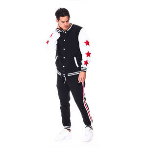 Custom Embroidery Logo Blank Leather Sleeves College High Quality Varsity <b>Jacket</b> <b>For</b> <b>Men</b> Retro Fleece <b>Baseball</b> <b>Jackets</b> - Product Image 3