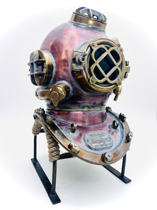 Casco de Buceo de Metal Sólido, Casco de Buzo Antiguo, Réplica de Casco de Buceo en Aguas Profundas, Decoración Náutica Marítima Vintage - Product Image 6