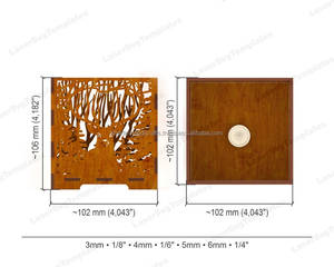 Soporte de luz T de bambú ecológico hecho a mano para decoración sostenible del hogar y propósito de regalo natural - Product Image 5
