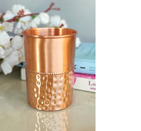 Gobelet réutilisable en cuivre pur polonais, écologique, best-seller, motif floral classique, emballage personnalisé, usage domestique
