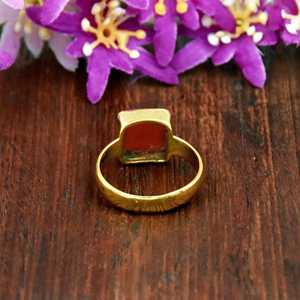 18K Gold Vermeil Carnelian <b>Ring</b> Boho <b>Statement</b> <b>Ring</b> Handmade Gemstone Gift for Her - Product Image 2