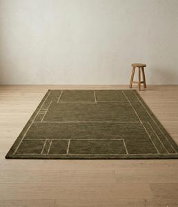 Luxury Modern Handtufted Wool Rug Anti-Slip Cotton Backing Geometric Pattern <b>Thick</b> Pile-Customizable for Living Rooms Bedrooms - Product Image 5