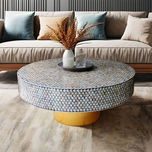 โต๊ะกาแฟ Tragrah ฝังกระดูกสีขาวโบราณแบบเรียบง่ายทำด้วยมือหรูหราส่งออกสำหรับเฟอร์นิเจอร์ห้องนั่งเล่น - Product Image 2