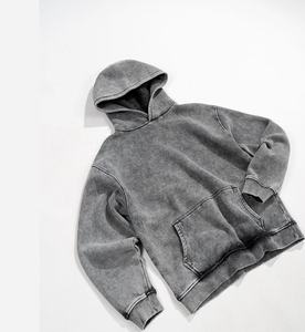 Sudadera con capucha lavada de ácido vintage al por mayor personalizable con logotipo pesado 500 GSM de gran tamaño - Product Image 5