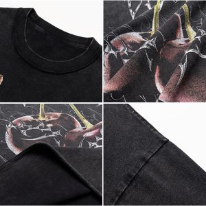 T-shirt surdimensionné 100 % coton personnalisé pour homme, 240 grammes, style streetwear, hip-hop, imprimé graphique DTF, streetwear - Product Image 2
