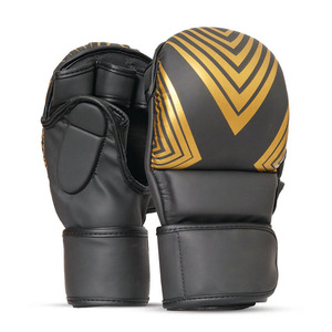 Gants de MMA professionnels en cuir, paume ouverte, rembourrage épais de haute technologie, légers, respirants, unisexes, équipement d'entraînement d'arts martiaux - Product Image 1