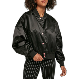 High Custom Color <b>Women</b>’s Satin Bomber <b>Jacket</b> <b>Lightweight</b> Quick Dry Zipper Casual <b>Jacket</b> Custom Logo & Sizes Made In Pakistan - Product Image 6