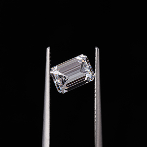 Diamante Cultivado en Laboratorio con Corte Esmeralda de 2 a 4 Quilates, Piedra Suelta con Certificación IGI, Color DEF, Claridad VS1 VVS, Diamante Sintético CVD para Anillo de Compromiso - Product Image 2