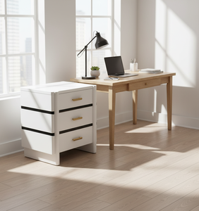 Modern Nightstand 3 Drawers Bed <b>Frame</b> Solid Mango Wood Eco-Friendly Handcrafted Premium Quality Custom Indoor - Product Image 4