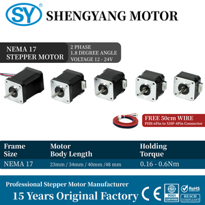 <span class=keywords><strong>Motor</strong></span> paso a paso híbrido Nema 17 serie 42x42x23mm 34mm 40mm 48mm 60mm 12V de 4 cables para impresora 3D y CNC - Product Image 2