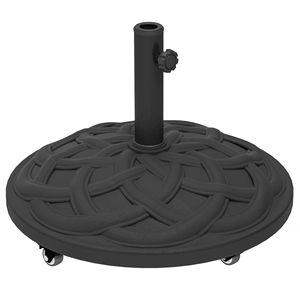 Base per Ombrellone da Esterno Rotonda in Resina Rinforzata da 44 Libbre con Ruote, Supporto per Ombrellone da 1.3"/1.5"/1.9" - Categoria Prodotti: Cappotti da Donna - Product Image 1