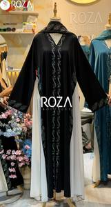 ชุดอาบายะปักลายมุกสีขาวสุดหรู ขายส่ง - Product Image 4