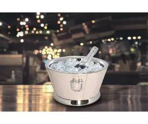 Zahid Exports - Cubitera de Aluminio de Lujo para Enfriar Bebidas, Mesa Hecha a Mano para Servir Vino, Decoración para Sala de Estar, Hogar y Hotel - Product Image 1