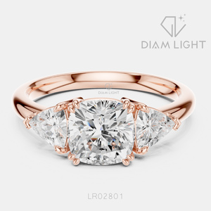 Bague de fiançailles moderne pour femme en or blanc 14 carats avec diamant de laboratoire taille coussin certifié IGI 2,00 carats, couleur F+, clarté VS+ - Product Image 3