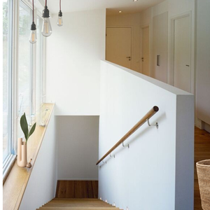 Modern Solid Red Oak Handrail <b>Wall</b> Mounted Stair Railing Custom Wooden Staircase Handrail Interior Home Decoration - Product Image 6