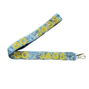 GO JAGS Sangles de sac en perles de rocaille personnalisées en or blanc Sangle de sac à main perlée pour sacs Accessoires de mode - Product Image 1