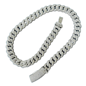 Collar de Cadena Cubana con Diamantes de Moissanita de Lujo, Plata 925, Estilo Hip Hop, Joyería para Hombre y Mujer, Set de Regalo Premium - Product Image 4