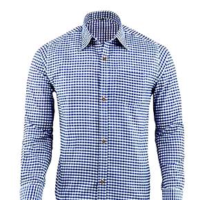 <b>Men</b>’s <b>Blue</b> Bavarian Trachten Oktoberfest <b>Shirt</b> Cultural Cotton Long Sleeve German Design S to 4XL - Product Image 1