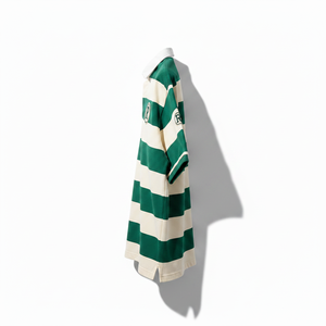 Maillot de rugby rétro personnalisé, vêtements de football, broderie, patch, manches courtes, coton, polo rayé court, t-shirts pour hommes - Product Image 4