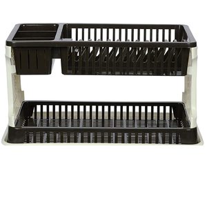 Heavy Duty 2 Layer <b>Dish</b> <b>Rack</b> – Rust-Resistant Kitchen Drying Stand with Drainage System - Product Image 2
