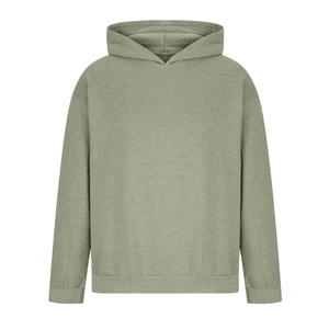 Sudadera con Capucha Personalizada de Algodón 100% Grueso, Ecológica, Verde Otoñal, para Hombre, Corte Regular, Hombros Caídos, Estilo Vintage - Product Image 1