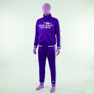 Ensemble de survêtement en polyester pour homme personnalisé, deux pièces, INCESSANT SPORTS, tenue de jogging rétro rayée, vêtements de sport, service OEM - Product Image 2