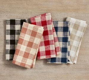 Soft Handmade Woven 100% Cotton Rectangle Napkins in Blue for Weddings Home Airplanes Restaurants Use Plain Dinner <b>Cloth</b> ITHL - Product Image 2