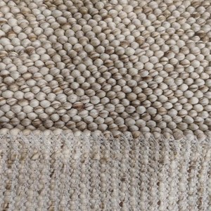 Handwoven Wool Pebble Rug Ivory Neutral Area Carpet Chunky Loop Texture Modern Living Room Bedroom Decor <b>Mat</b> - Product Image 4