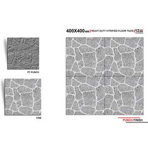 Prix d'usine Vistaar Conception gaufrée Corps complet Porcelaine antidérapante Parking robuste Carreaux de sol rustiques 400x400mm Céramique - Product Image 4