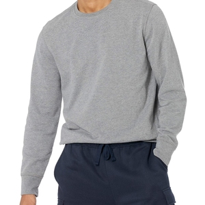 Sweat-shirt gris à col rond pour homme 2026, coupe classique, en coton tricoté, respirant/comfortable, séchage rapide, en promotion - Product Image 1