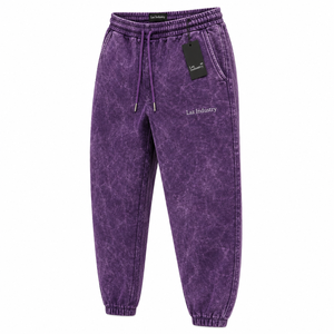 Pantalones Deportivos de Secado Rápido, Pantalones Deportivos de Moda para Hombre, Lavado Ácido, Cintura Alta, Color Sólido, 100% Algodón, Transpirables - Product Image 3