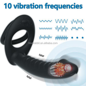 Vibratore Plug anale indossabile all'ingrosso con doppio Dildo a penetrazione con anelli per il cazzo orgasmo G Spot Massage Strapon Dildo vibratore