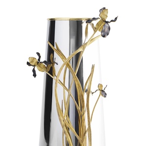 Jarrón de metal moderno Saleem International 2026 Sunflower con arreglo floral, jarrón de metal dorado, jarrón de metal de latón, jarrón de metal de hierro - Product Image 2