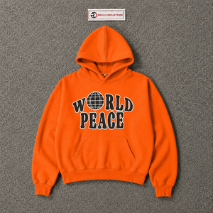 Sweat à capuche unisexe en molleton décontracté, coupe oversize, style streetwear, avec motif globe 'Paix mondiale' et imprimé vintage urbain - Product Image 5
