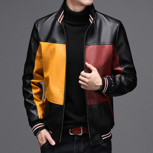Nouvelle Veste Moto en Cuir pour Homme 2026, Col Montant, Imperméable, Coupe-Vent, Logo Avant en Toile, Hiver, Service OEM - Product Image 1