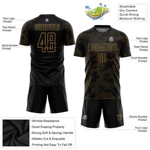 Custom Sublimated Soccer Uniform Black Purple Leopard Print Crew <b>Neck</b> Short Sleeve Moisture Wicking Unisex Adult Athletic Wear - Product Image 4