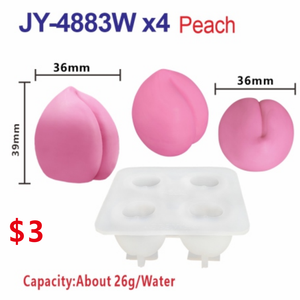 แม่พิมพ์ซิลิโคนทำไอศกรีม รูปดอกกุหลาบ มะม่วง องุ่น มะนาว เมลอน เจลาโต้ ไอศกรีมผลไม้ 3 มิติ สำหรับทำขนมแช่แข็งยอดฮิต - Product Image 5