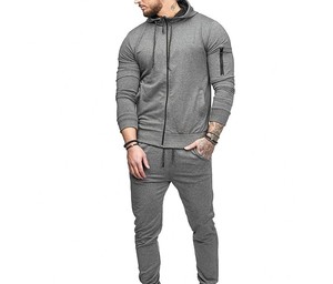Conjunto Deportivo Casual 2 en 1 para Hombre, Invierno 2026, Venta al Por Mayor |   Sudadera con Capucha Ajustable, Diseño Sólido, 100% Algodón, Transpirable y Ligera - Product Image 1