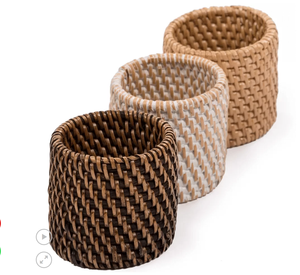 Anneaux de serviette de mariage faits à la main en tissu naturel, décoration de table pour événements et repas, fabricant OEM du Vietnam - Product Image 6
