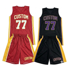 Sportswear Custom Basketball jersey Set <b>Men</b> Youth lightweight team wear apparel Quick Dry Breathable Personalized Name Number - Product Image 1