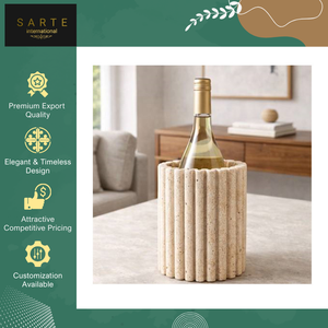 Soporte para Botellas de Vino de Mármol Blanco de Lujo Tallado a Mano, Moderno y Ecológico, Elegante para Refrigeradores de Cocina - Product Image 5