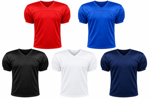 Custom Bright Red American <b>Football</b> <b>Jersey</b> Mesh Practice Shirt Sublimated Breathable Team Training Uniform Blank <b>Plain</b> <b>Jersey</b> - Product Image 6