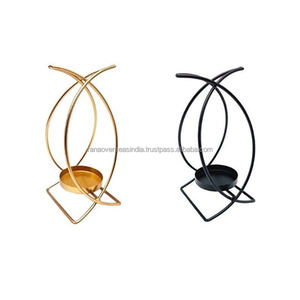 Bougeoir en métal fini or noir de style unique pour Noël et les mariages Fournisseur de confiance aux taux du marché - Product Image 2