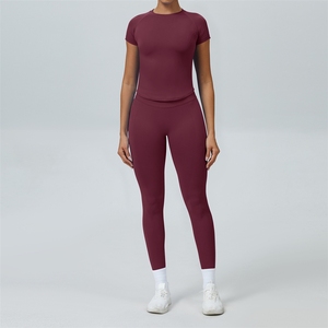Leggings de Yoga Premium para Mujer, Cintura Media, Diseño a Cuadros, Ecológicos, Tallas Grandes, Cintura Elástica, Secado Rápido, Transpirables, Conjunto de 2 Piezas - Product Image 3