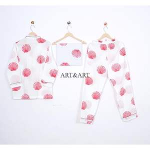 Conjunto de Pijama de Verano de Algodón Estampado de Nuevo Diseño Más Vendido para Mujer, Disponible en Diferentes Tallas, de la India - Product Image 4